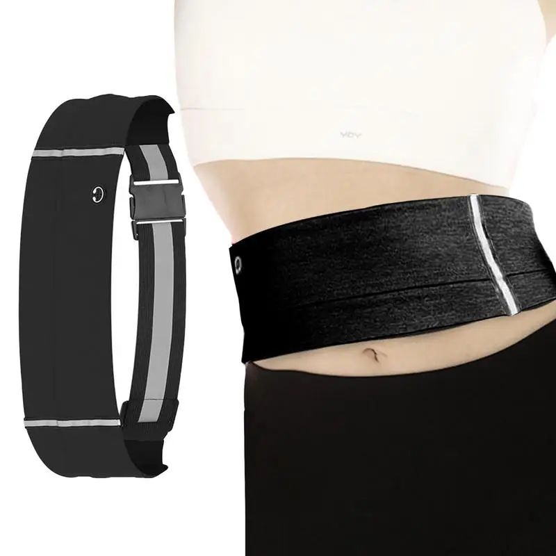 Running Belt For Men Women Money Belt And Running Fanny Pack With Reflective Strips Travelling Money Phone Holder Waist Pouch