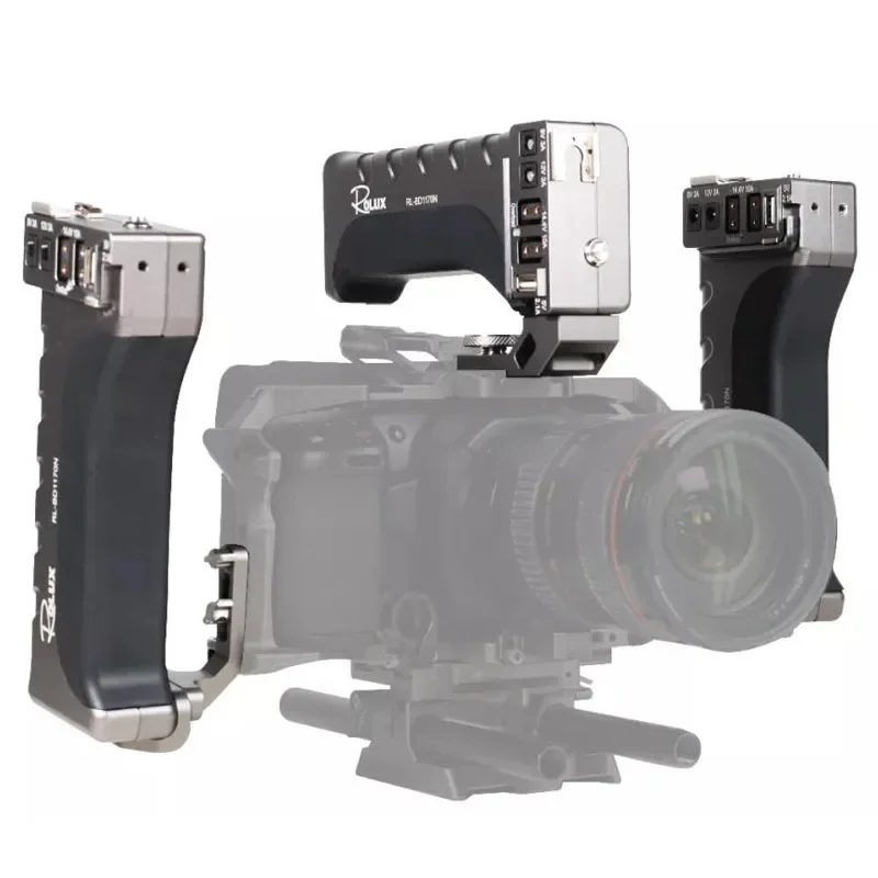 ROLUX RL-BD1170N Batteria Girp Maniglia superiore per Bmpcc 4K 6K Gabbia per fotocamera Maniglia di alimentazione Batteria Girp