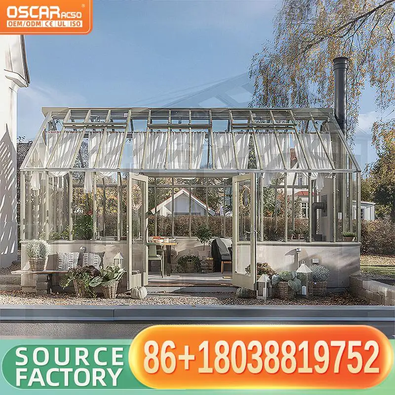 Prefabricated Glass Sun Room Sets Steel Frame Style Fashionable Customized Sale 1 year Warranty High Reorder Rate for Home Backy
