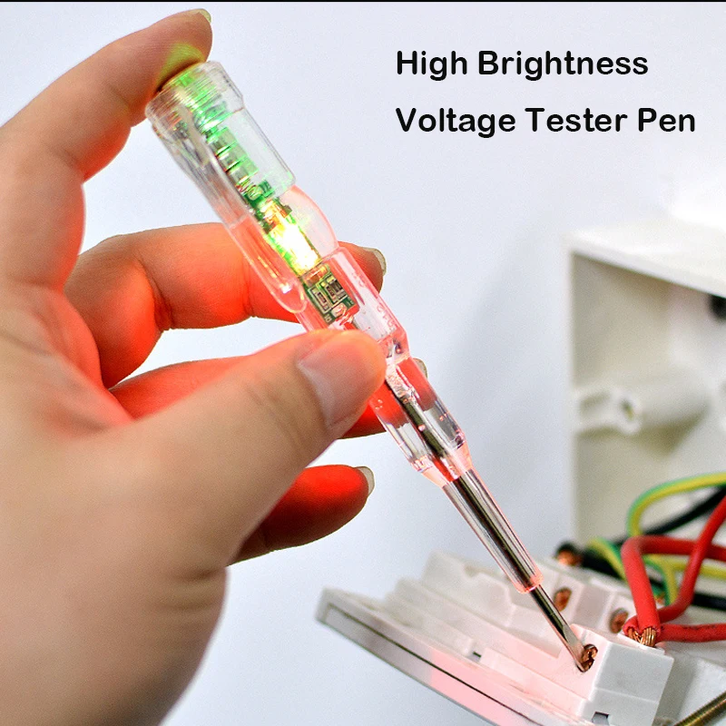 Bolígrafo probador de voltaje inteligente, lápiz de prueba de inducción sin contacto de CA, voltímetro, Detector de potencia, indicador de destornillador eléctrico