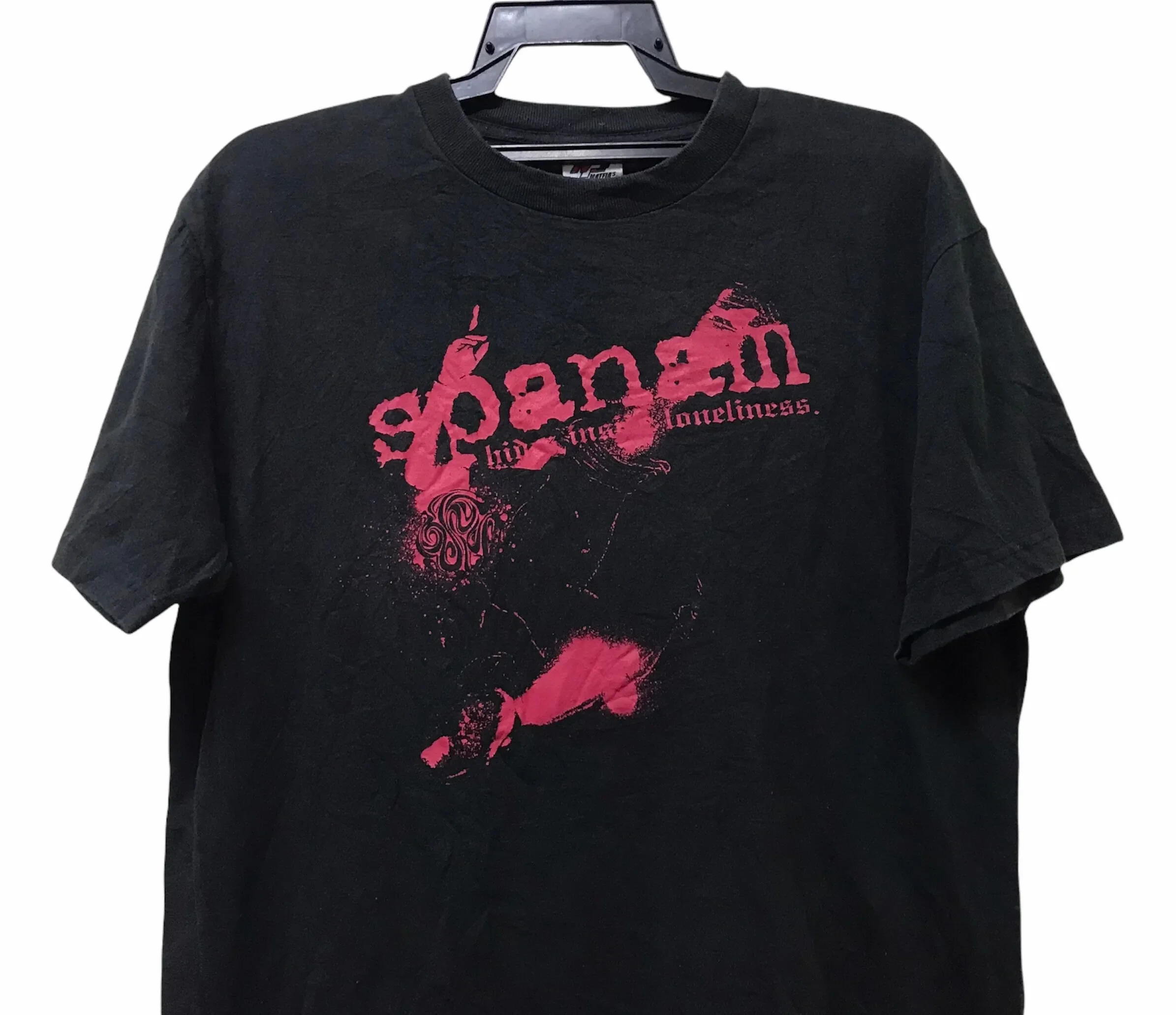 Vintage japanisches Hardcore-Spanam-Band-T-Shirt, Größe L, Punk-Rock-Metal
