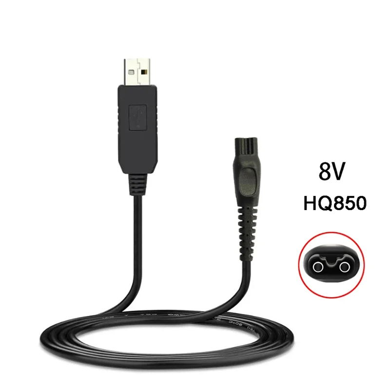 

8V HQ850 Shaver Power Lead Charger For Philips Norelco One Blade QP2530 QP2630 S5080 S5082 S5091 Razor USB Charging Cable