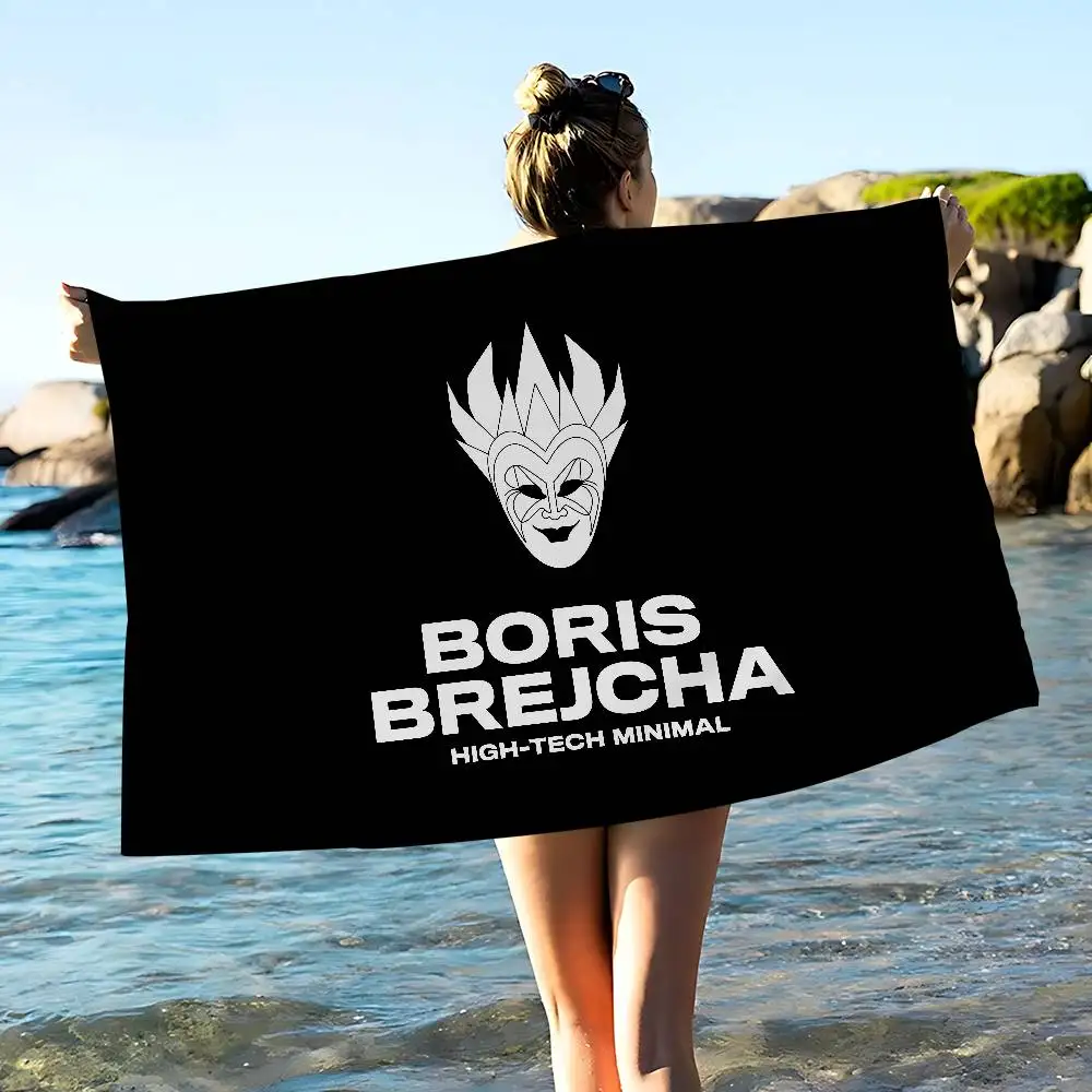 singer popular B-Boris Brejcha DJ Beach Towel Colorful Bath Towels for Girl Microfiber Quick Dry Custom Sand Yoga Spa Gym Pool