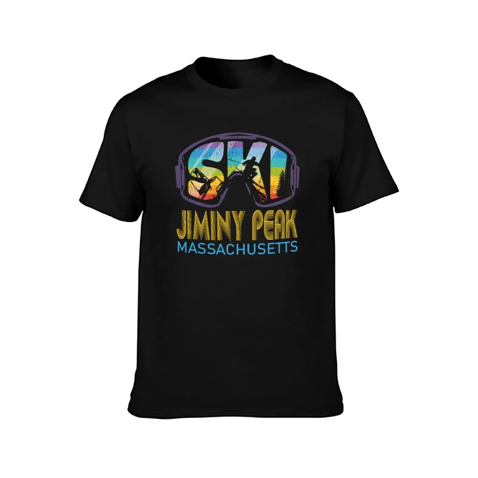 Ski Jiminy Peak Massachusetts Skiing Vacation T-Shirt Big and Tall Solid Color T-Shirt
