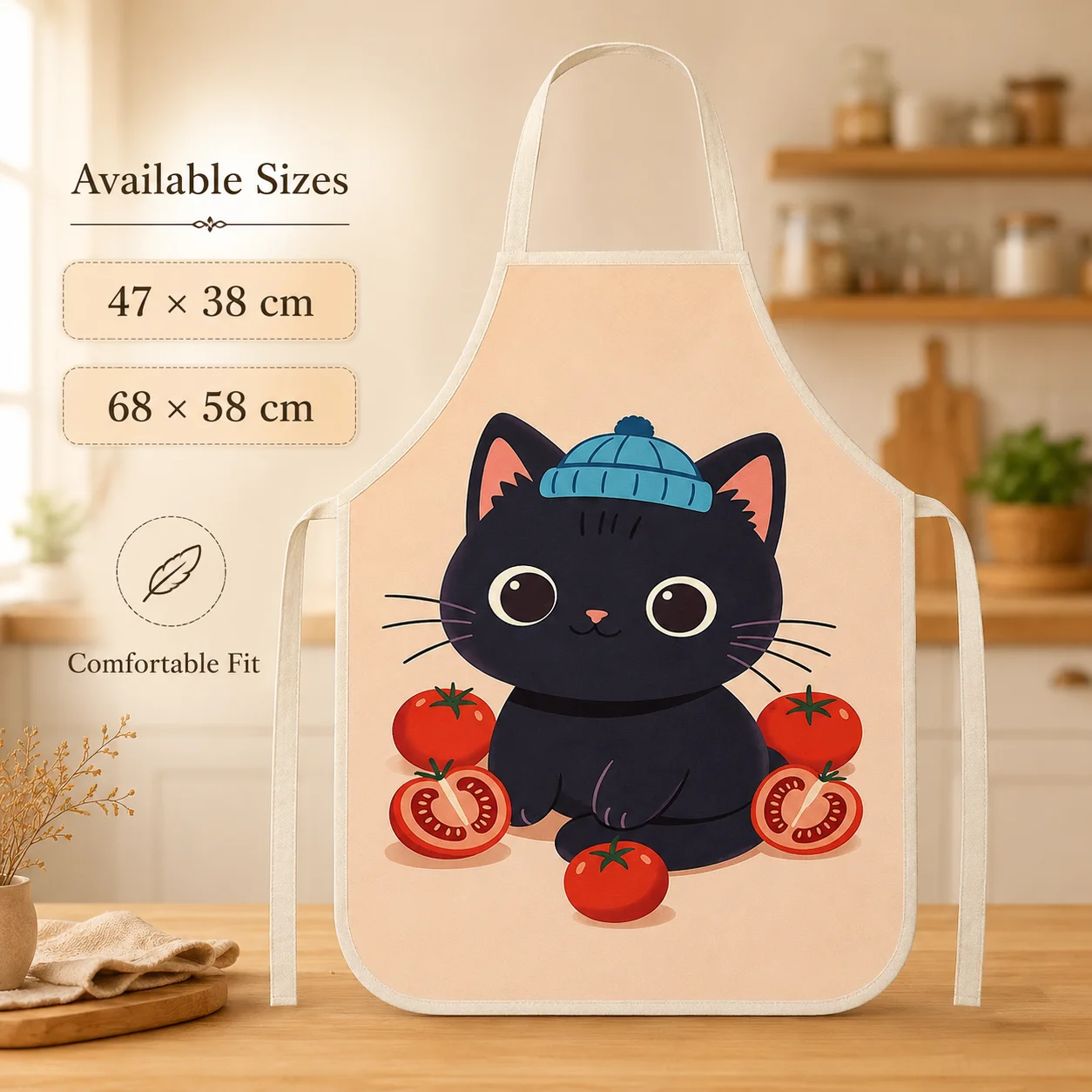 Uroczy czarny koci nadruk z mo – Home Cooking For Cats recenzja i cena