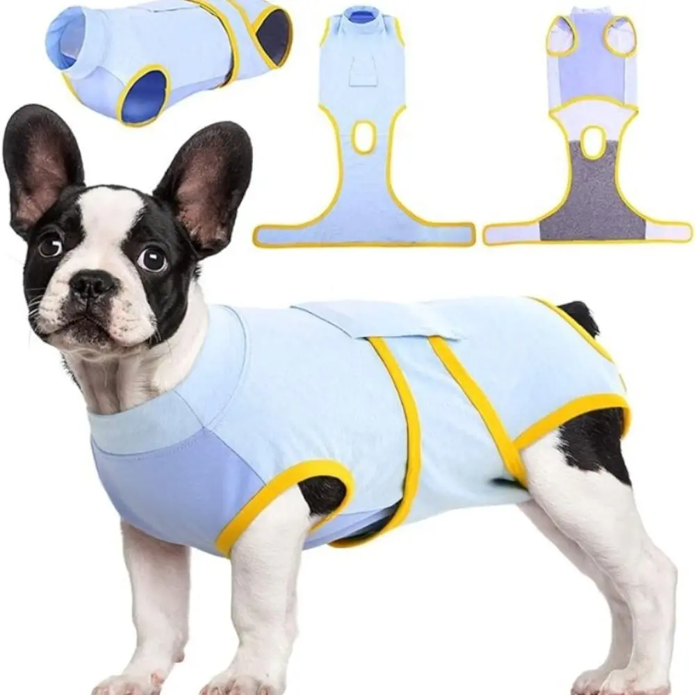 Abdominal Wounds Bandages Dog Recovery Suit Washable Comfortable Pet Recovery Shirt Prevent Licking Dog Surgery Recovery Suit