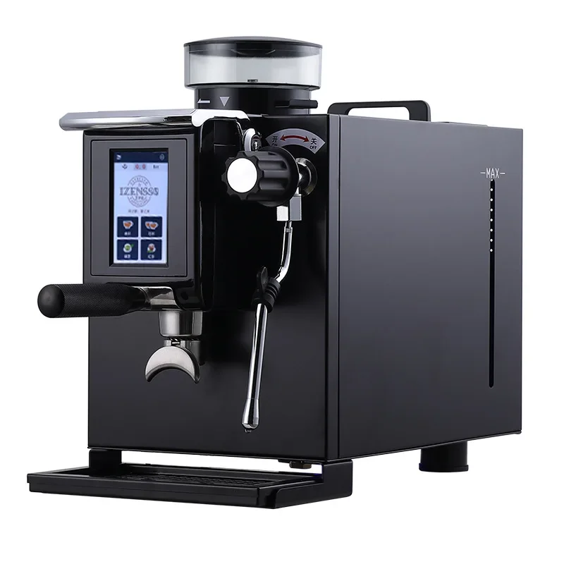 

Small steel cannon coffee machine commercial Italian semi-automatic milk tea coffee shop grinding machine