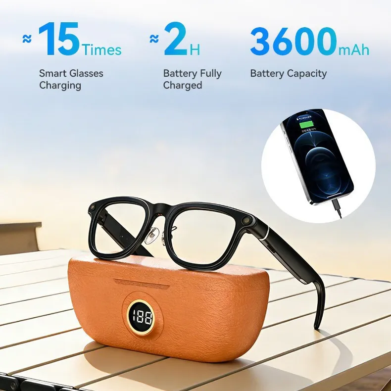 X01ai smart glasses charging compartment algorithm, six-axis gyroscope,anti-shake technology,Bluetooth call conference recording