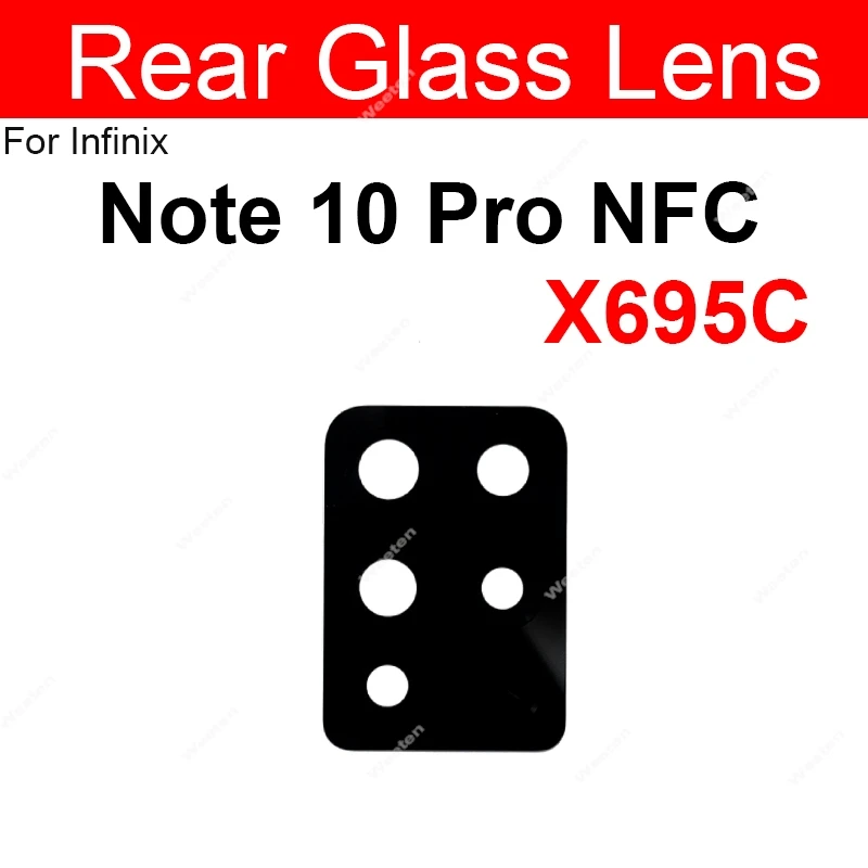 عدسة زجاجية خلفية لهاتف انفينيكس نوت 10 برو NFC نوت 11 برو الكاميرا الخلفية زجاج عدسة الغراء ملصق إصلاح