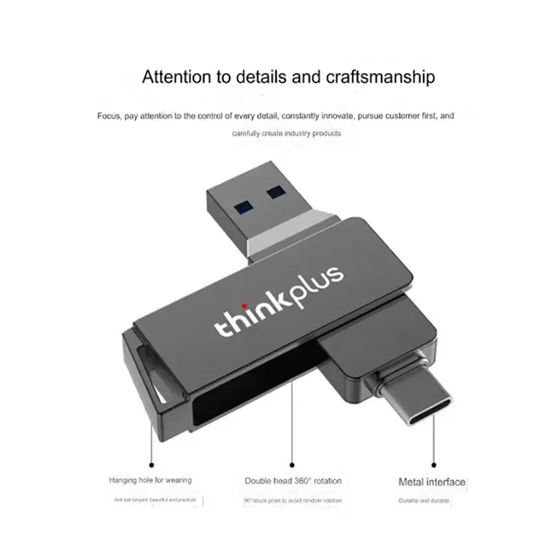 Thinkplus 3.1 TypeC OTG USB Flash Drive 32GB 64G Usb Flash Drive 128 256 512 GB Pendrive Pen Drive Stick Disk Key Memory For PC
