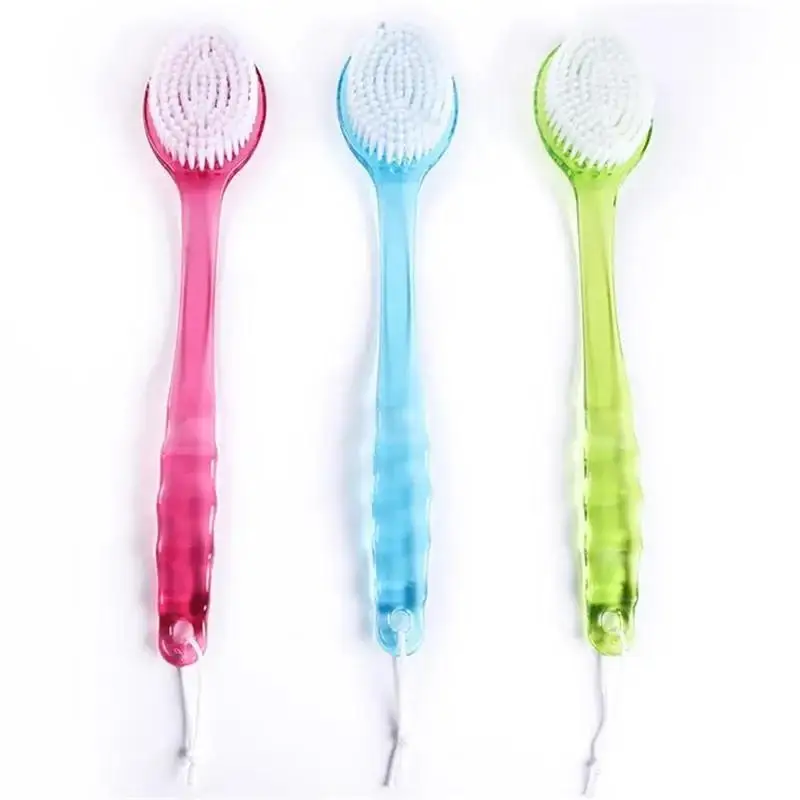 1Pc Long Handle Bath Brush Soft Hair Bath Brush Back Ball Brush Bathroom Body Brushes Mud Back Scrubber Shower Massage Brushes