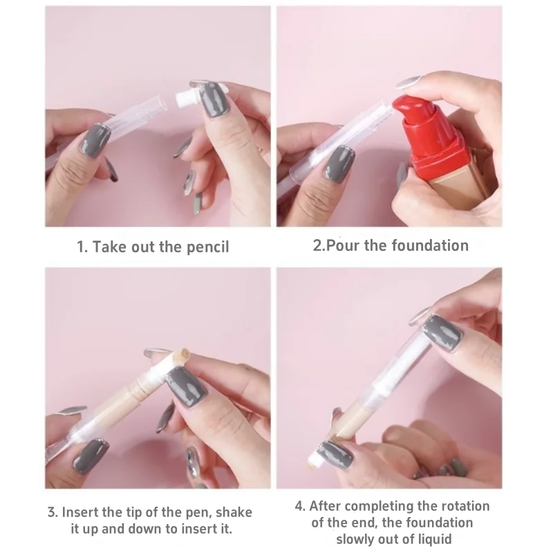 5/10Pcs 3ml 5ml Nail Care เครื่องสําอางค์ Foundation Applicator เติมพลาสติกโรตารีปากกาหัวแปรงคอนเทนเนอร์ที่ว่างเปล่า