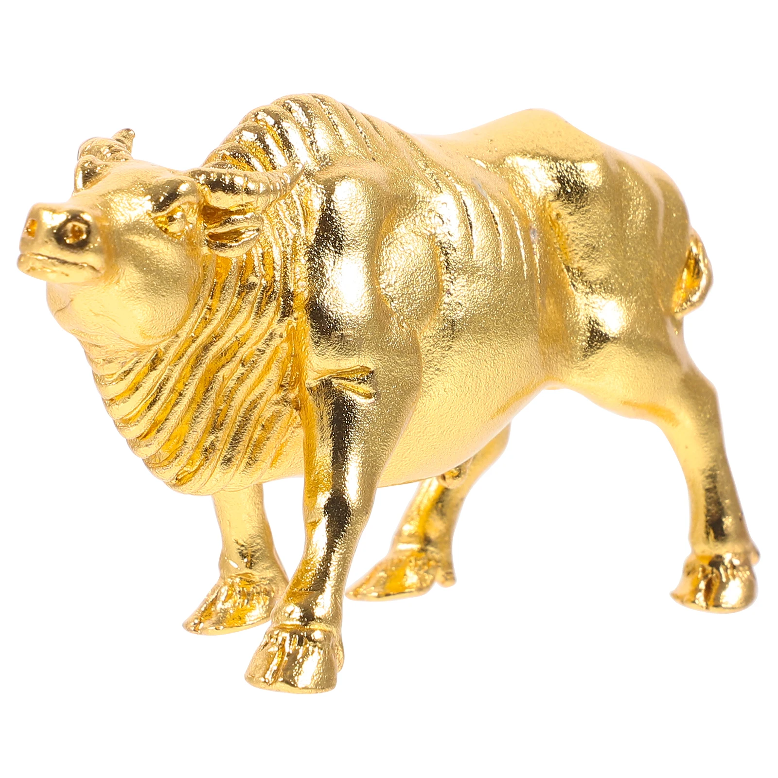 

1pcs Brass Statue Craft Ornament Decor Desktop Retro Animal Sculpture Vintage Home Office Ox Shaped Sculpture Adornment