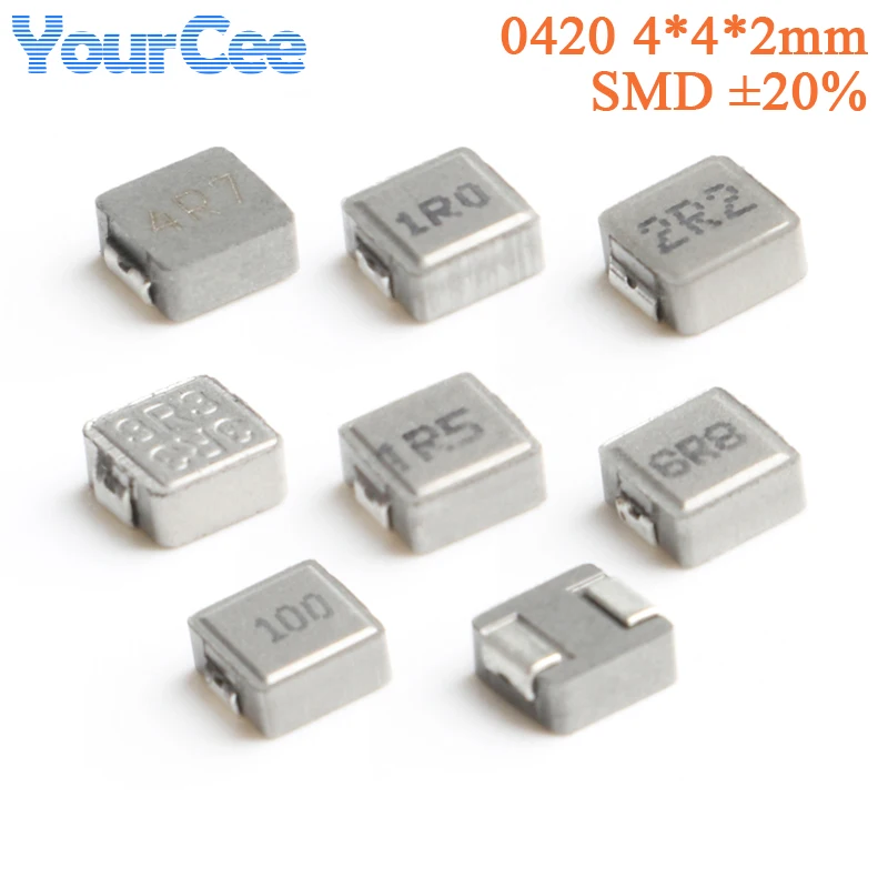 10 шт. 0420 0520 0530 Силовые индукторы для литья SMD ± 20% 5*5*3 мм 5*5*2 мм 4*4*2 мм 1UH 6,8UH 10UH 15UH 22UH 33UH Индуктор