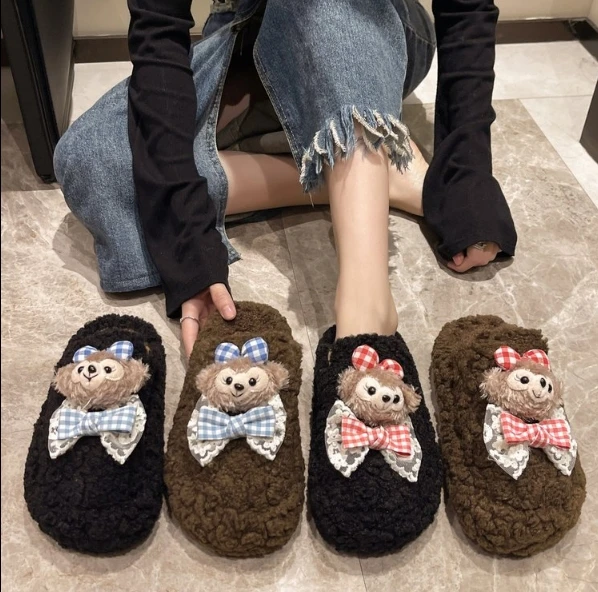 

2025 Women's Faux Fur Slippers Fluffy Flip Flops Furry Plush Slides Letter Decor Custom Name Flat Sandal Customized Personalized