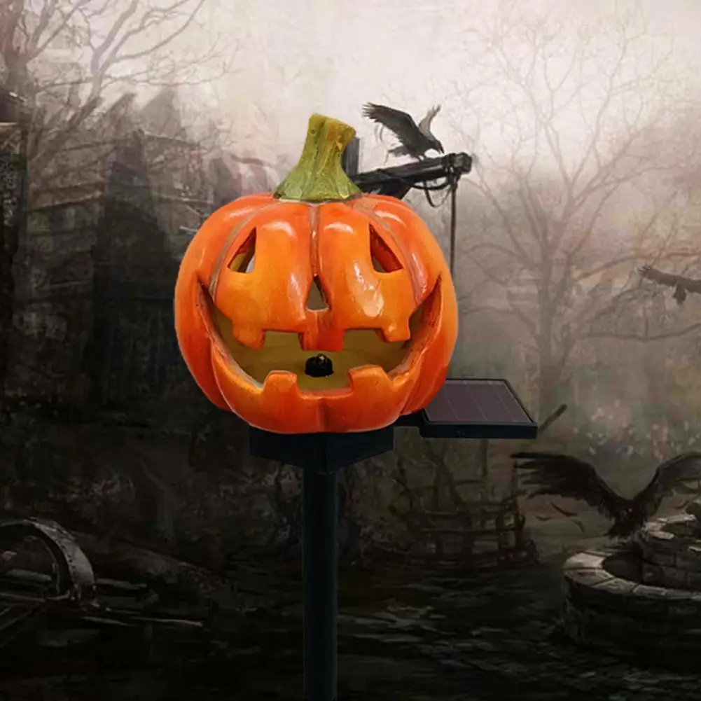 

Outdoor Solar Garden Lights Halloween Solar Pumpkin Lanterns Waterproof Ghost Hat Led Lights for Garden Pathway Decor for Lawn