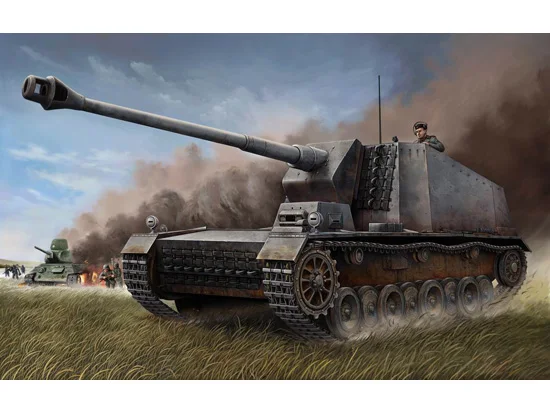 Trumpeter 00350 1/35 Scale 12.8cm Selbstfahrlafette L61 Sturer Emil Self Propelled Artillery Plastic Assembly Building Model Kit