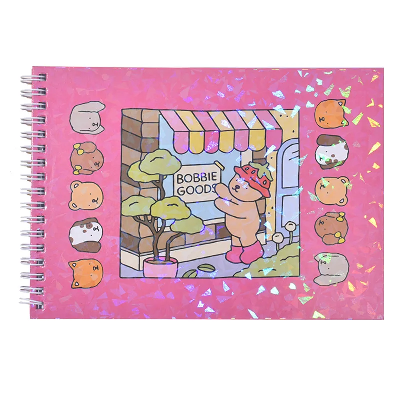 Bobbie Goods A5 Libro para colorear Actividad de dibujo creativa con encuadernación en espiral trasera dura Diversión para niños Adolescentes Adultos