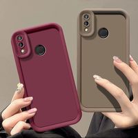 Original Phone Case for Honor 8X Honor V10 lite 8X Camera Protection Square Liquid Silicone Soft Luxury Classic Thin Cover Funda