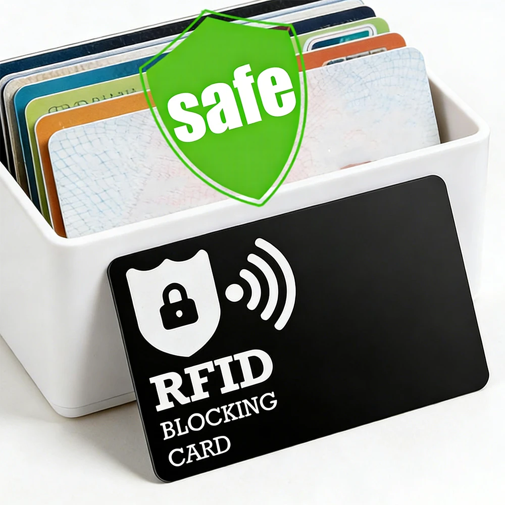 

1-5 шт. RFID-блокирующие карты, бесконтактные NFC дебетовые кредитные карты, сканер, защитная карта, защита для паспорта, блокировщик, умная противоугонная карта