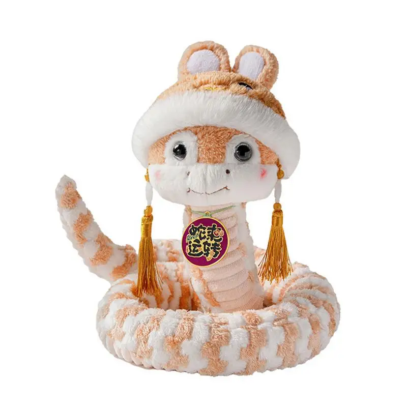 

Китайский талисман змеи Плюшевый год змеи Талисман Плюшевая змея Мягкое животное Счастливая милая змея Новый год Игрушка Китайский Новый год