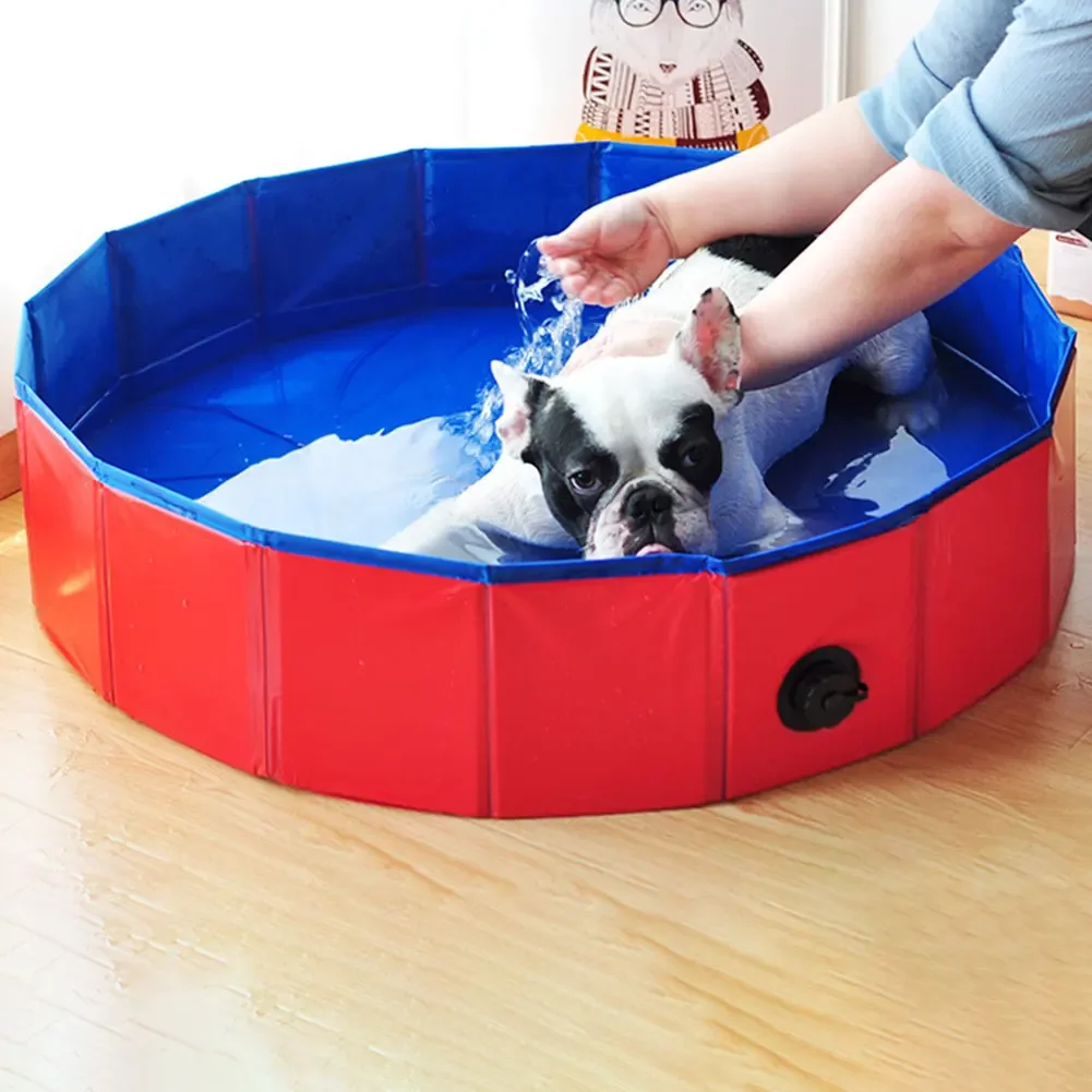 Foldable Pet Swimming Pool Collapsible Dog Tub Pet Bathing Tub for Pets Dogs Cats and Kids