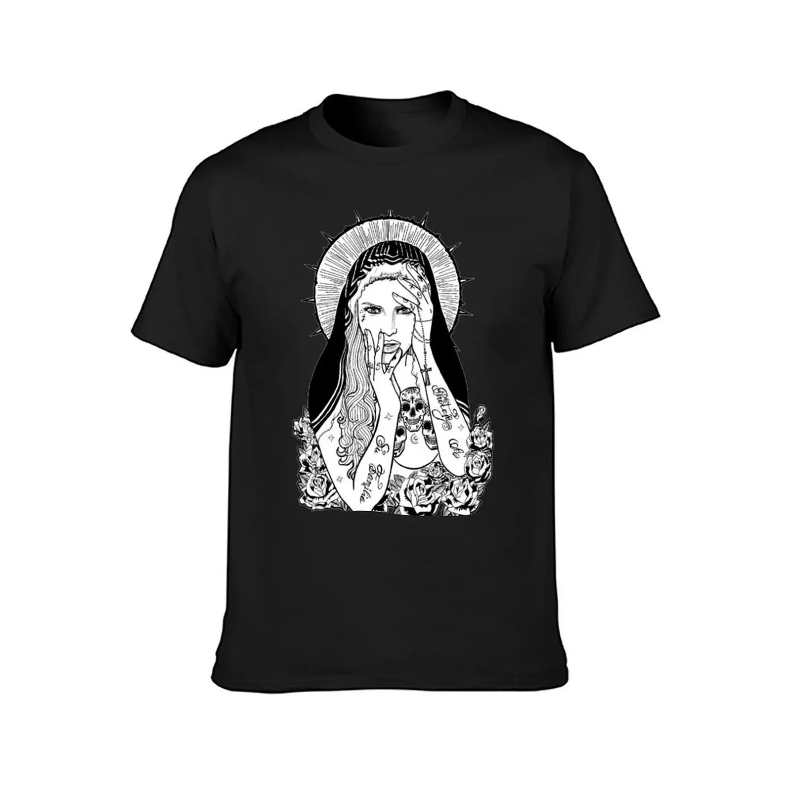 Madonna Mary T-Shirt vintage clothes boys whites sublime Aesthetic clothing designer t shirt men