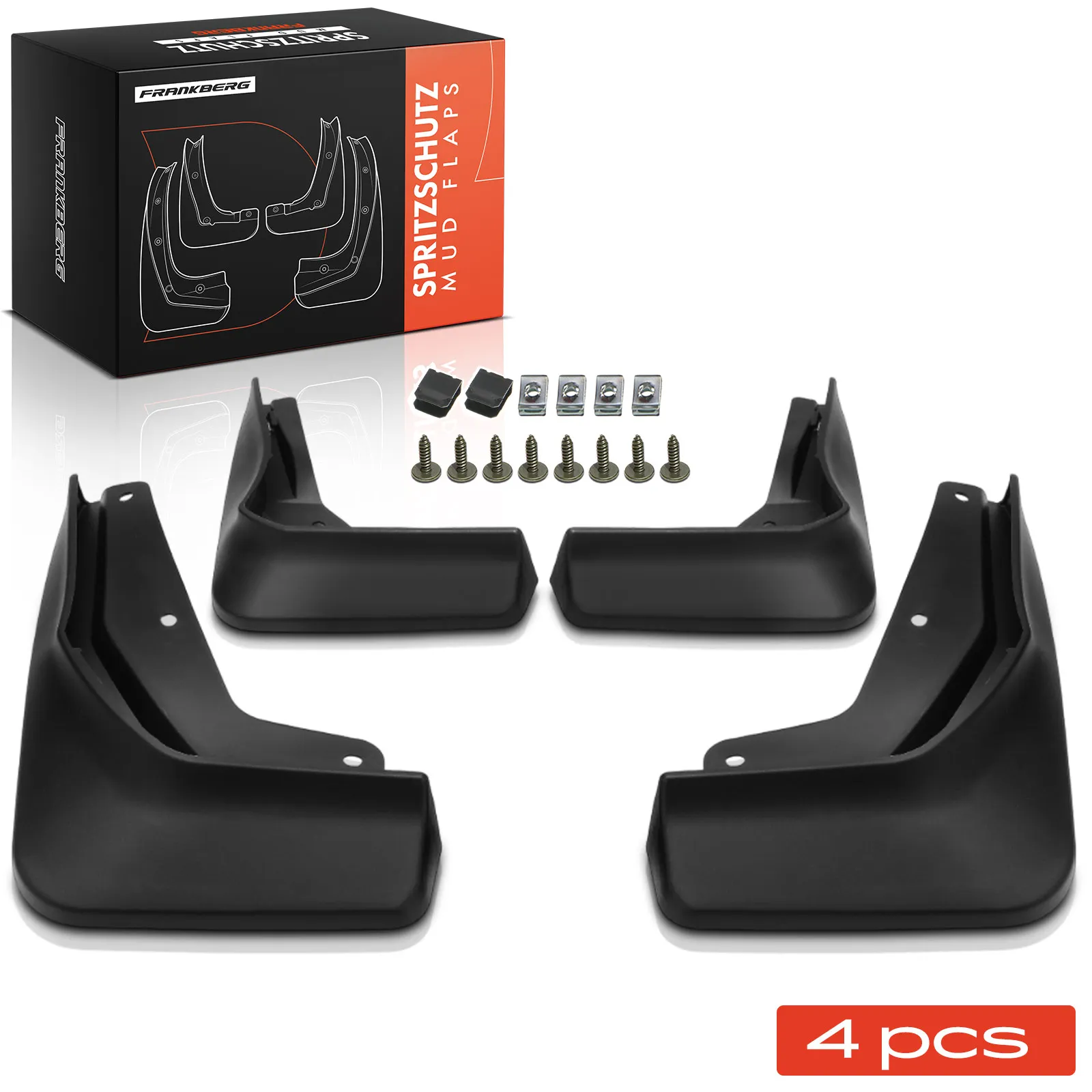 Frankberg 4x spatbeschermers voor en achter voor Mercedes-Benz CLA Shooting Brake X118 Bj 2020