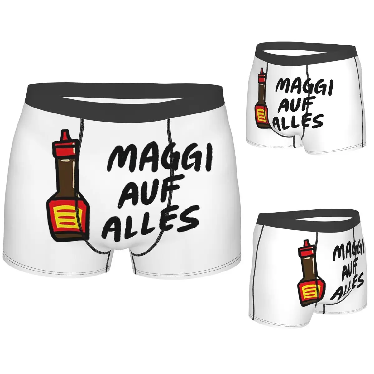 

Boxer Underpants Shorts Maggi Auf Alles (Deutsch) Panties Men Ventilate Underwear for Homme Man Boyfriend Gift