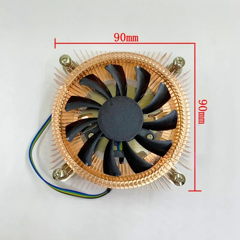 Ultrathin Integrated Machine Copper Bottom Heat Pipe CPU Radiator 115X 1200 1700 Industrial Computer 4-wire Speed Regulating Fan