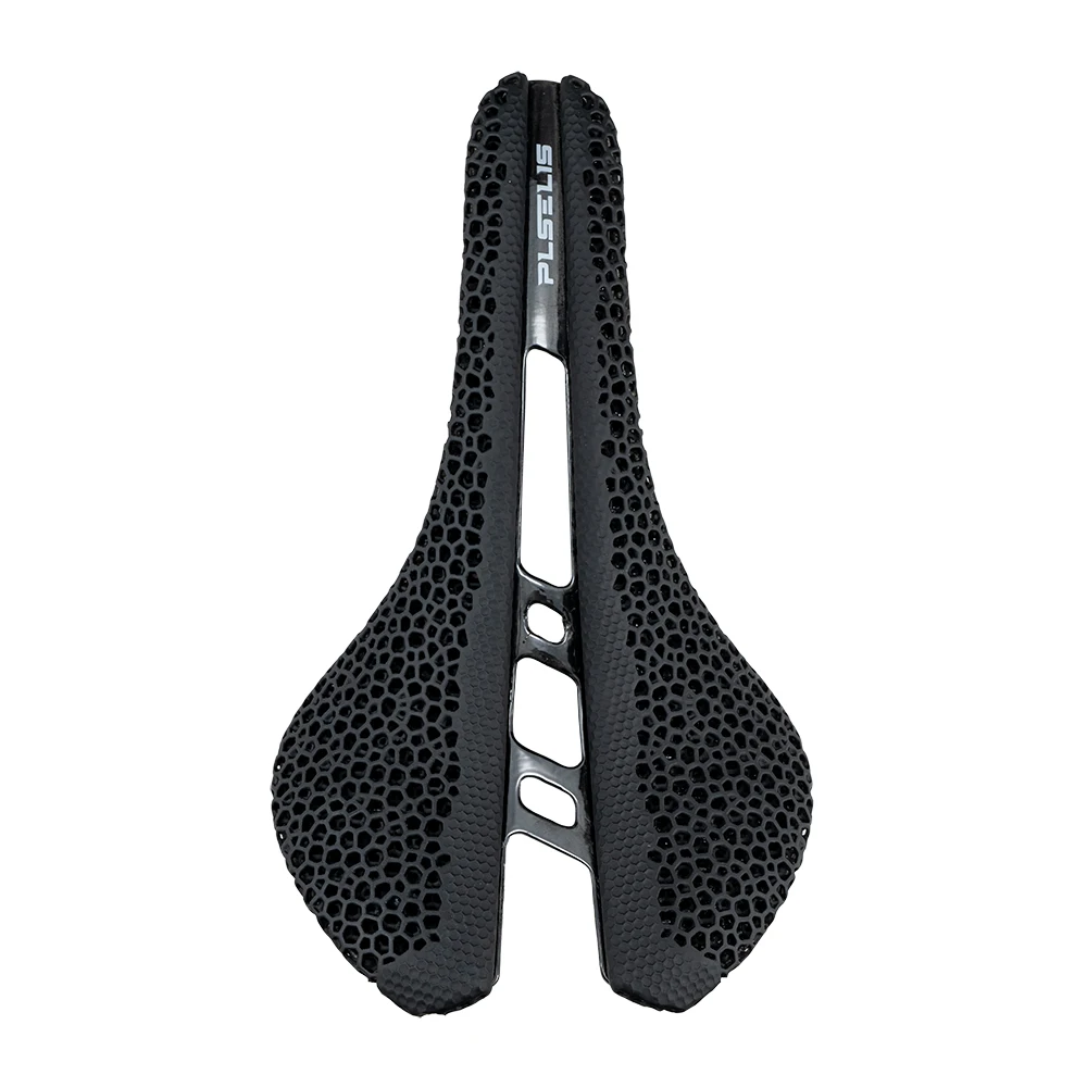 

YUMA 3D printed soft rubber saddle T800 carbon fiber integrated base plate+bow Highway/MTB bike ultra-lightweight design cycling