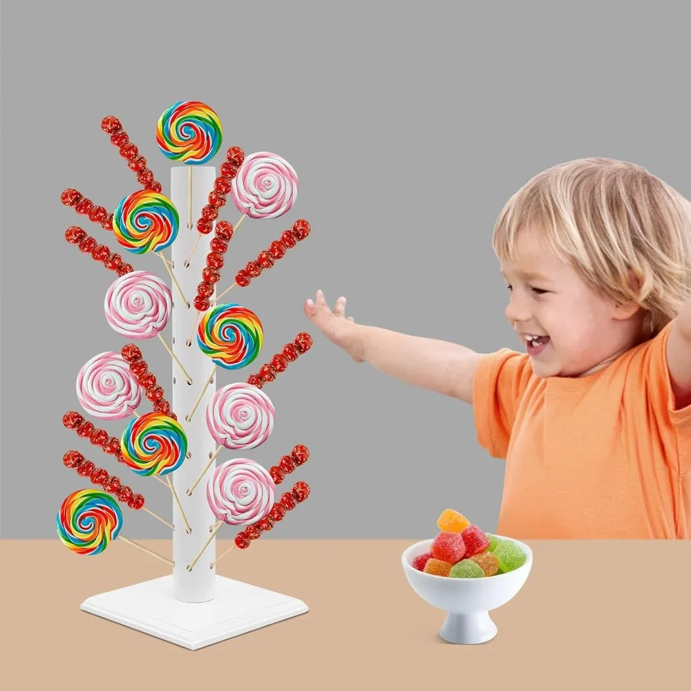 62-Loch-Lollipop-Halter aus Holz, Süßigkeiten-Ständer, einfach zu installieren, ideal für Geburtstage, Halloween, Kindertag – Detail 1