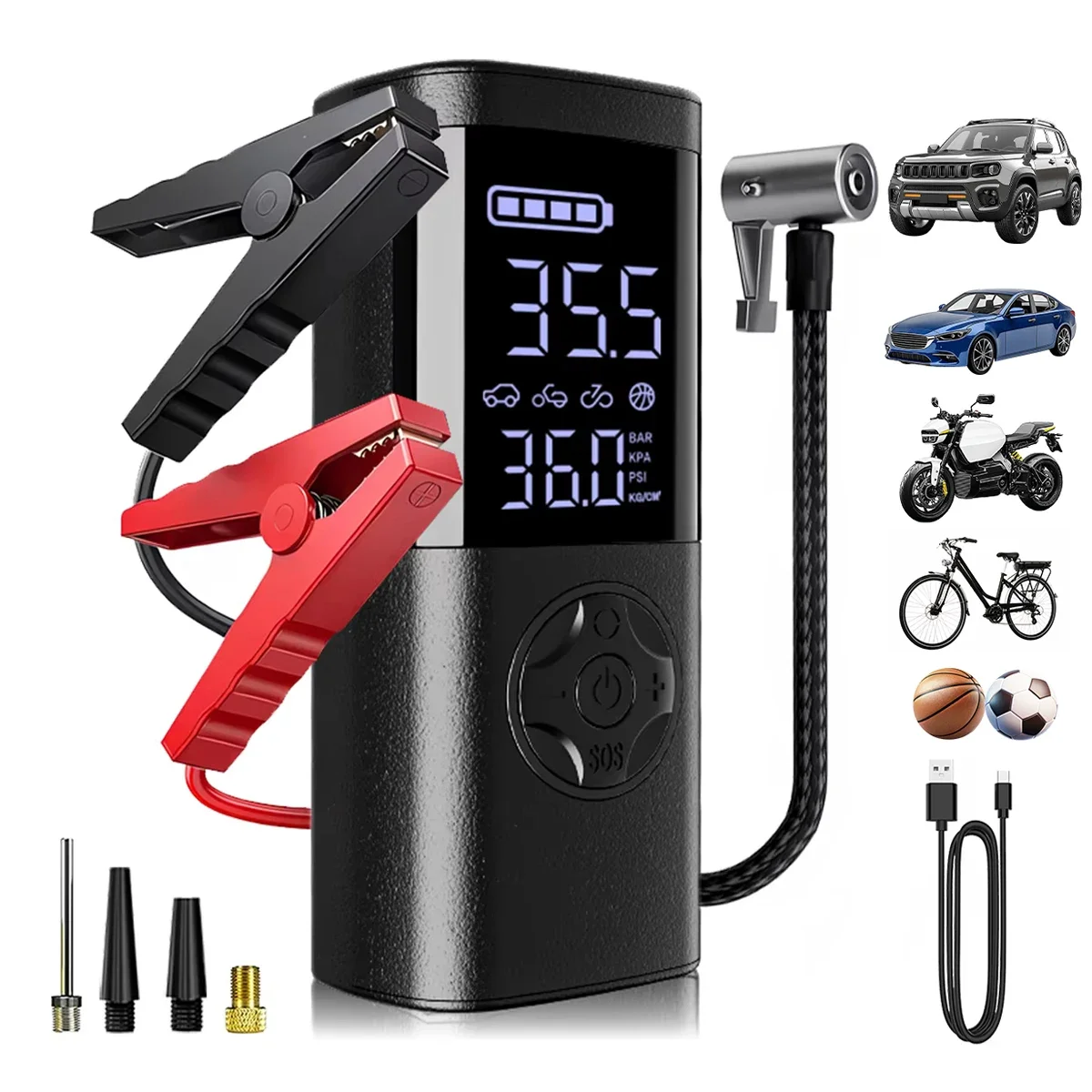 �y�Z�[�����z���i�� 150PSI �ԗp�W�����v�X�^�[�^�[ ���o�C���o�b�e���[ �|�[�^�u���G�A�|���v LED���C�g�t�� �G�A�R���v���b�T�[ ���C�����X�J�[�X�^�[�^�[ 2025