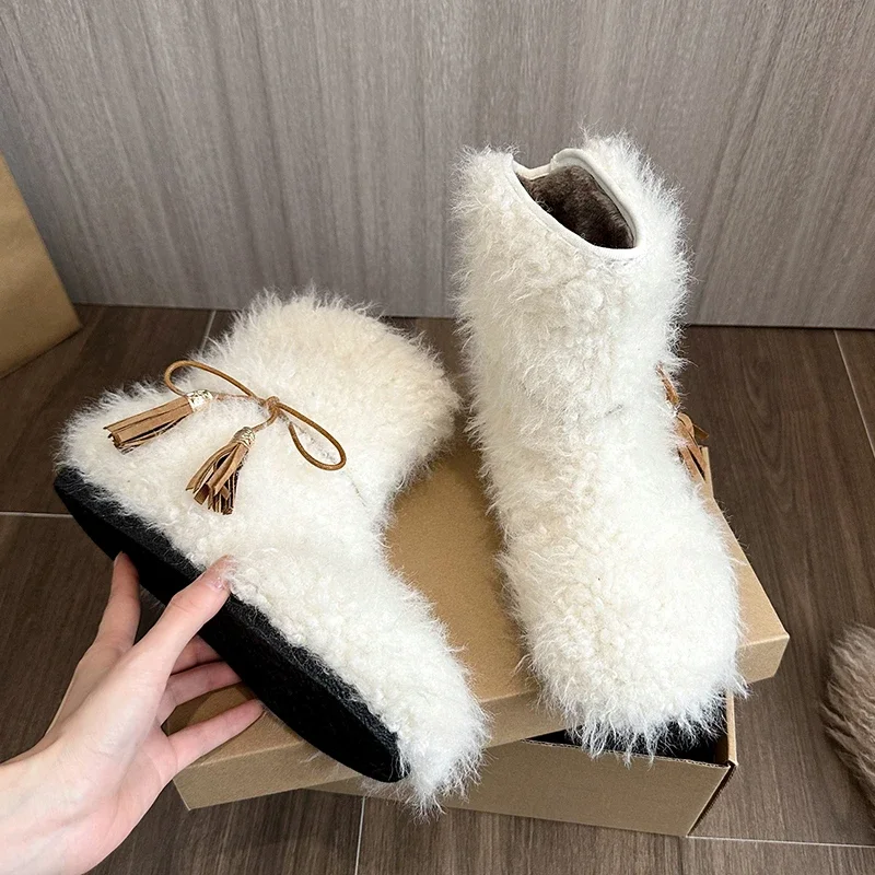 Thick-fur Lined Snow Boots for Women, New Style for Autumn/winter 2026, Short Boots with Good Insulation