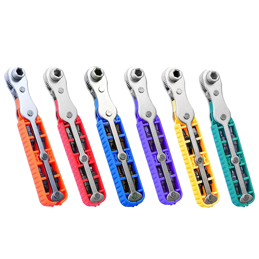 

Bidirectional Ratchet Screwdriver Right Angle Wrench Cross Slotted Screwdriver Hand Tool Accessory Set