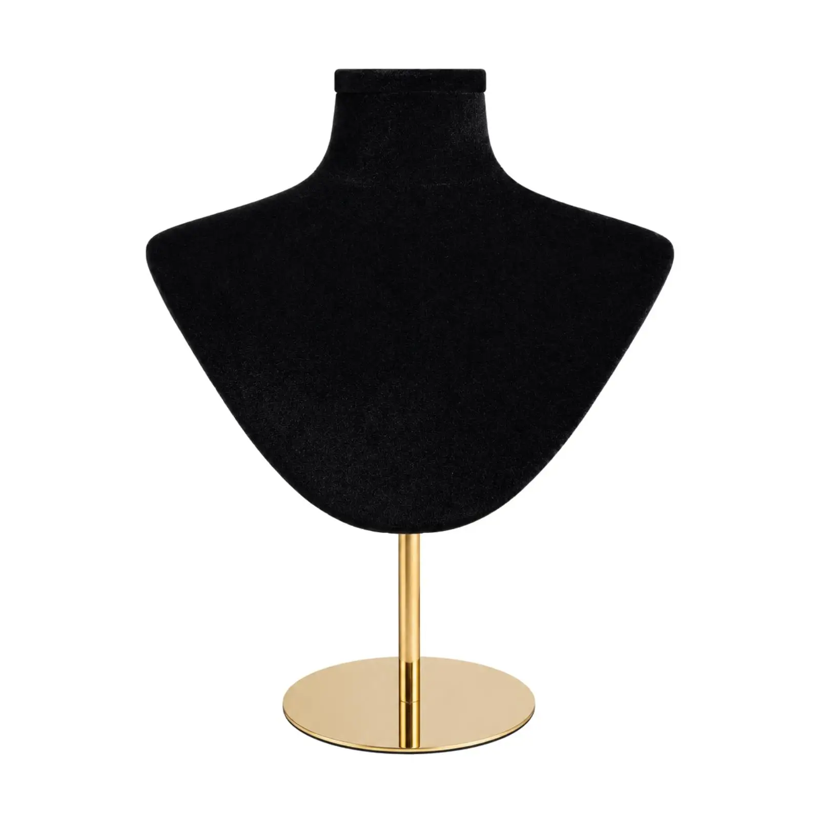 Necklace Scarf Display Bust with Padded Chest Form and Round Base for Shop Window Retail Presentation