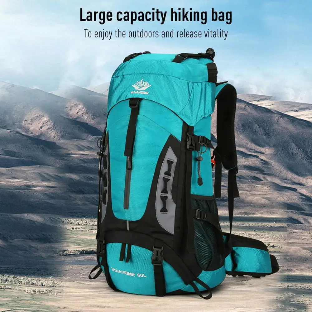 

60L Camping Hiking Backpacks Outdoor Bag Tourist Backpacks Nylon Sport Bag For Climbing Travelling With Rain Cover