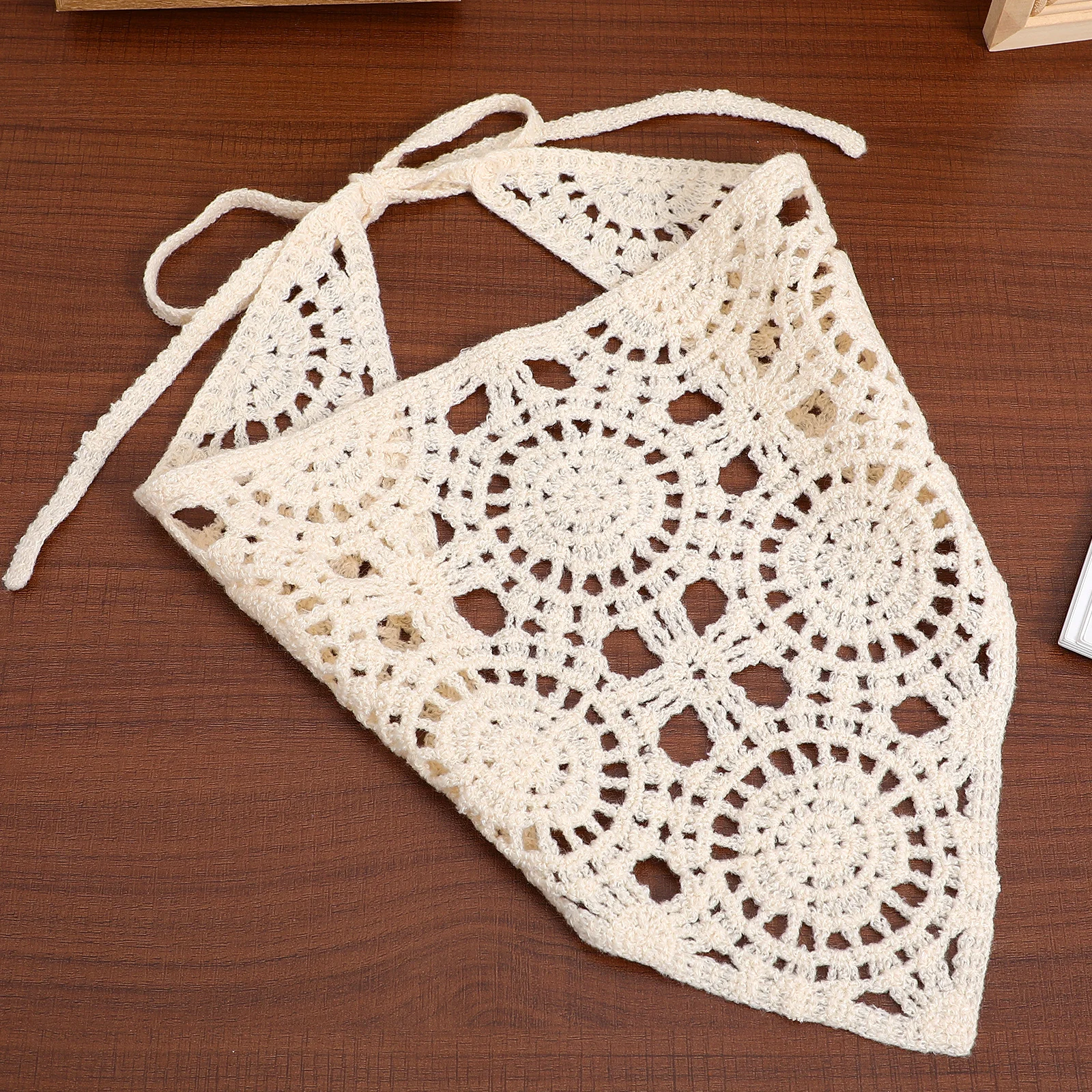 

6 pcs Crochet Bandanas For Women Knitted Headscarf Delicate Design Elegant Head Versatile Bandana Accessories Sturdy Resistant