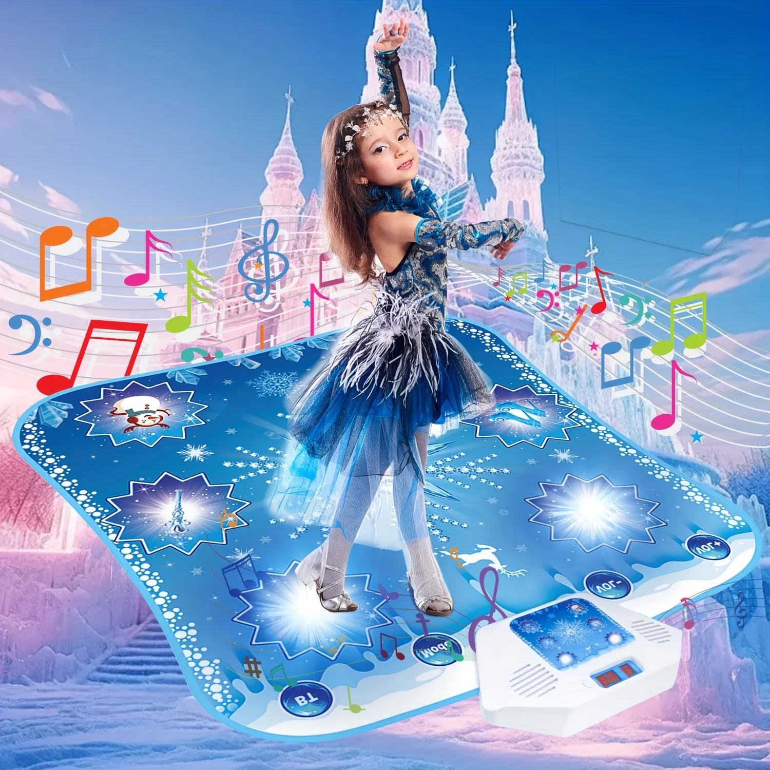 

Dance Mat Electronic Dance Mat with LED 6 /9 Buttons, Multi-mode Breakout, Ice Toys Gift Box for Kids Christmas, Halloween Gifts