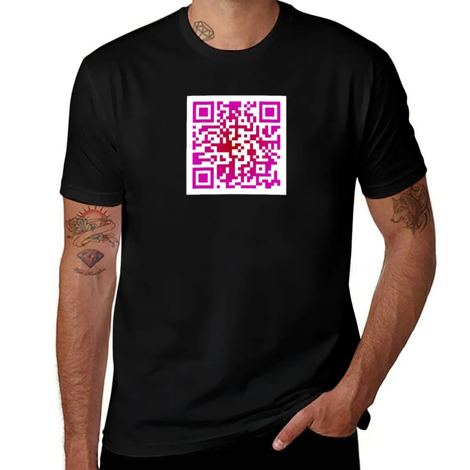 Middle Finger - Prank QR Code T-Shirt Lightweight Casual Summer T-Shirt