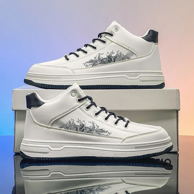 

Высокие лоферы для скейтборда, обувь для спорта и отдыха для мужчин, мужские кроссовки, мужские кроссовки, нескользящие, мягкие и удобные, новые