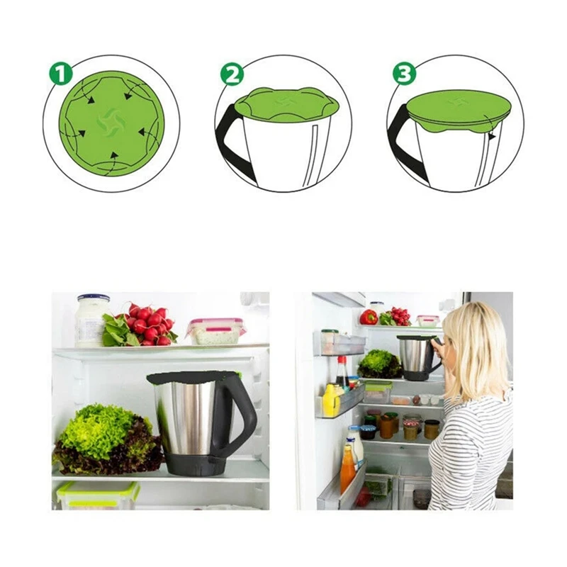 غطاء سيليكون للطعام غطاء تخمير مختوم مناسب لملحقات خلاط المطبخ Thermomixtm31/TM5/TM6