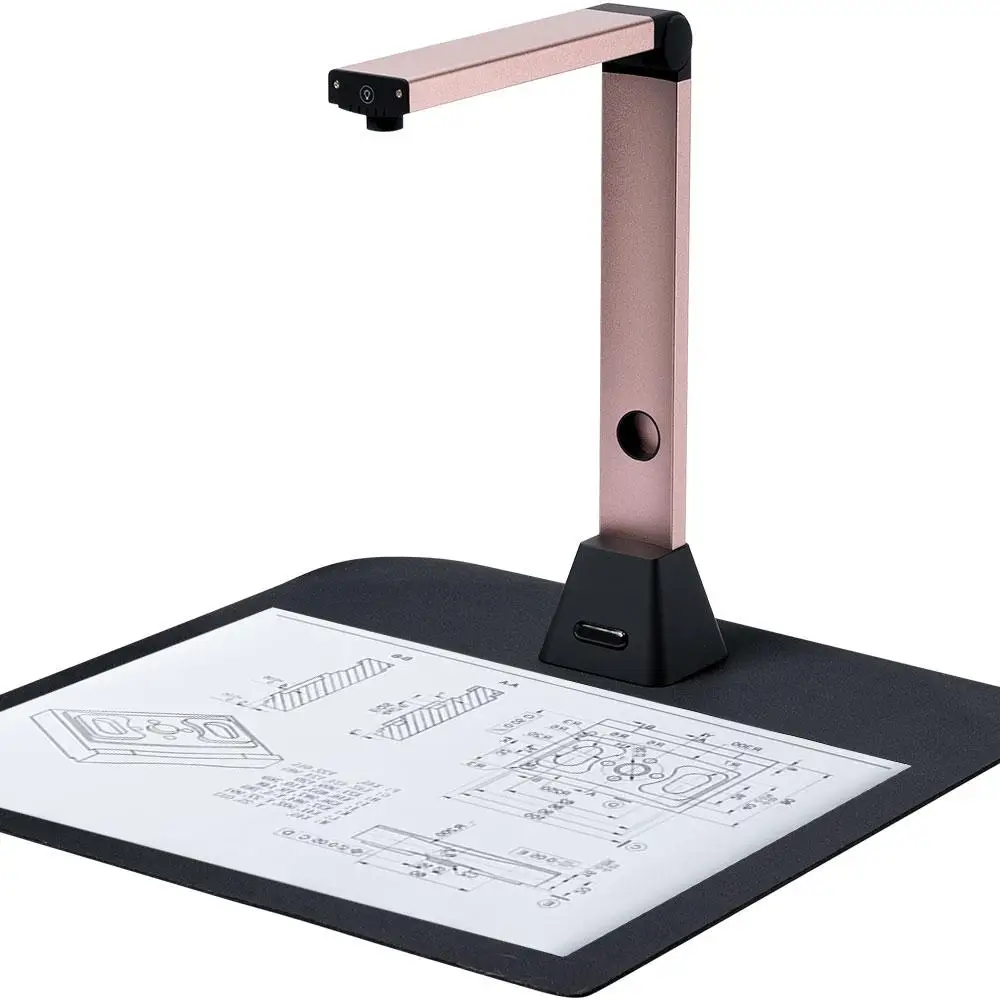 Document Camera Scanner 13-Megapixel A3 A4 High Speed 180 Languages Photo Book Portable USB LED Light Source For Office School