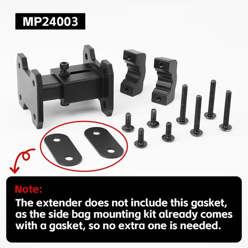Imagen 2 del producto Accesorios de bolsa lateral Rhinowalk para MJX2004 para instalar la bolsa para adaptarse al extensor de estante curvo irregularmente evitar instalar el tubo de escape