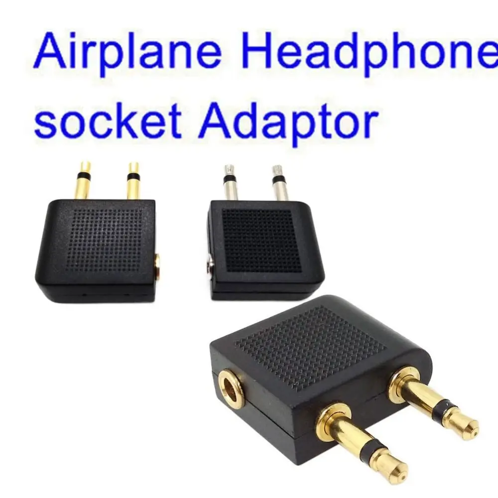 Audio Adapter 3.5mm Plug Adaptor Jack Earphone Headphone Headset Jack 3.5mm 3.5mm Headset Connector Airline Airplane Connector