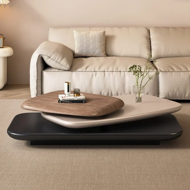 

Luxury Minimalist Coffee Table Living Room Side Table Pliante Household Rotating Antique Style Muebles De Sala Furniture Home