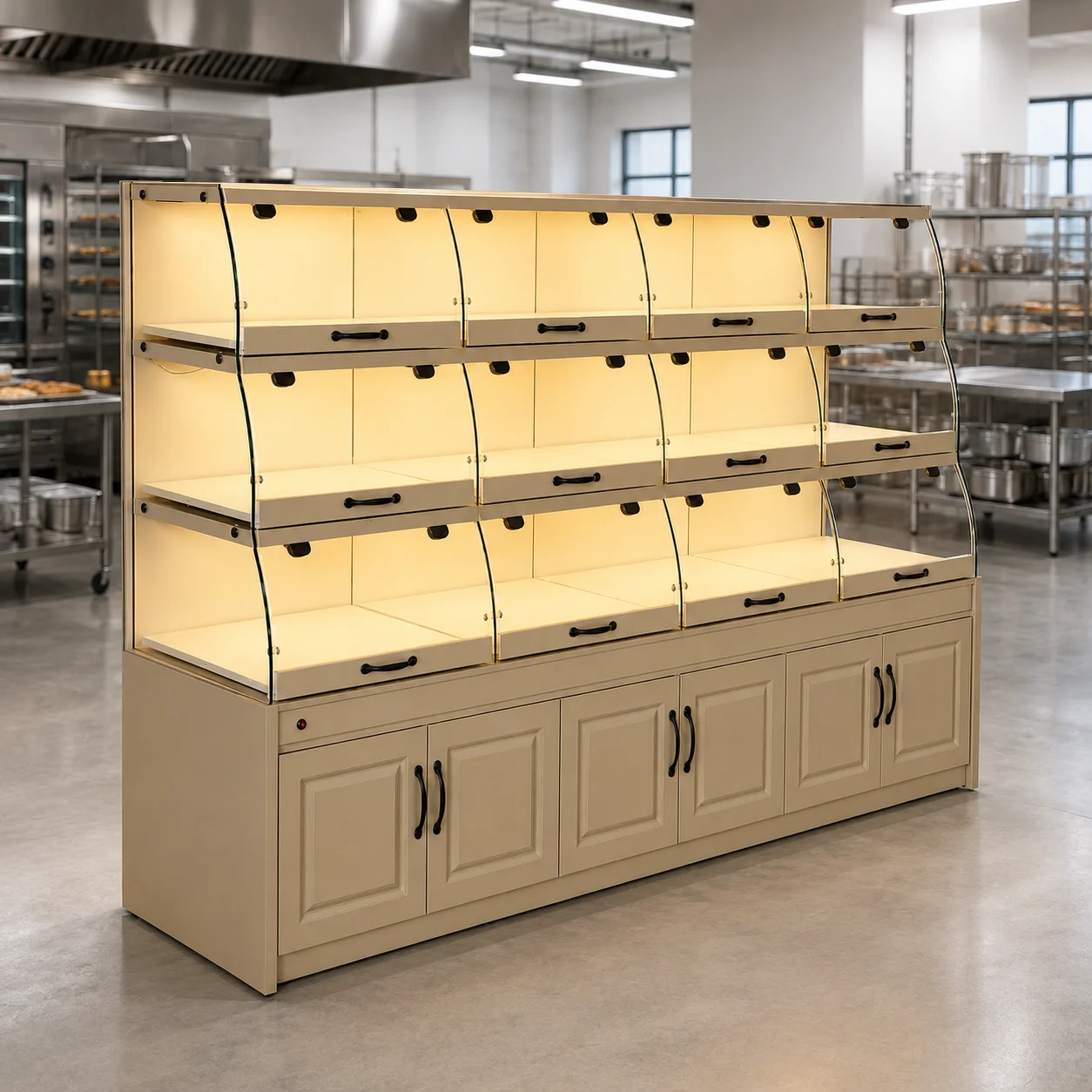 Komercyjna 12-drzwiowa szklana – Glass Cabinet Display recenzja i cena