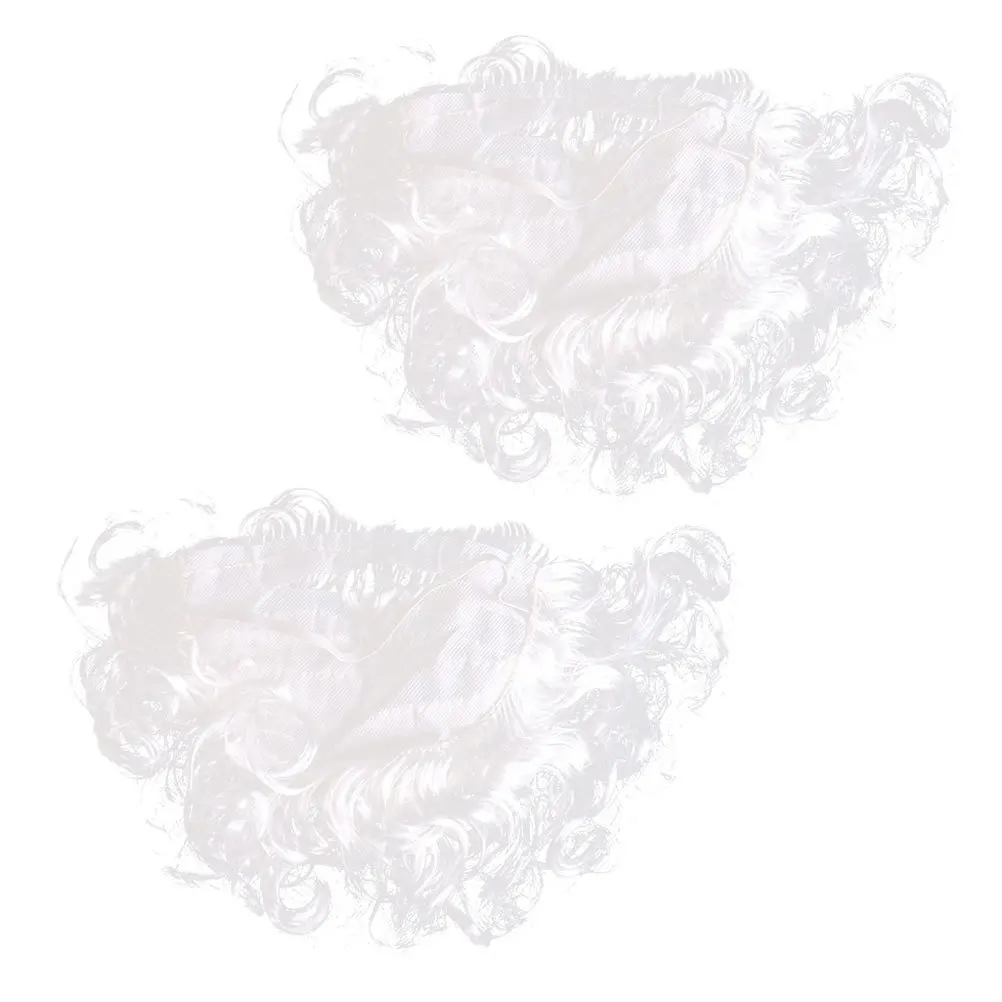 2개 세트 산타 수염과 콧수염 콤보 사실적인 외관 크리스마스 축제 휴일 파티 가족 놀이용