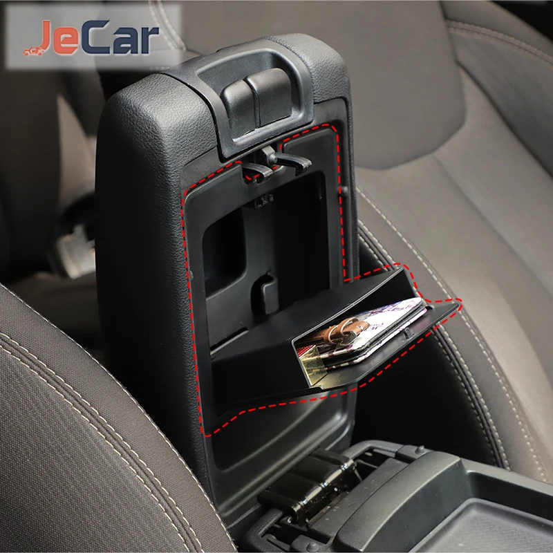 JeCar مسند ذراع السيارة صندوق التخزين المنظم ABS المواد ل جيب رانجلر JK 2011-2017 اكسسوارات السيارات الداخلية #3