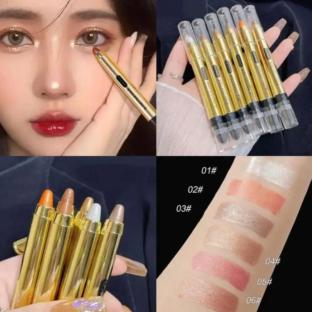 

6Colors New Waterproof Eyeliner Gel Pencil Lying Silkworm Shiny Eyeliner Lasting High Pigment Easy Matte Wear Soft Pen S3H1